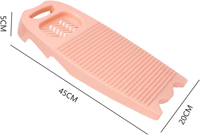 Cansybil Non-Slip Laundry Washing Board, Household Washboard, Hand Wash Board, Manual Wash Clothes Laundry Pad Scrubbing Board for Household(15.7x8.07x1.06inches) (B-Light Pink) - Image 2